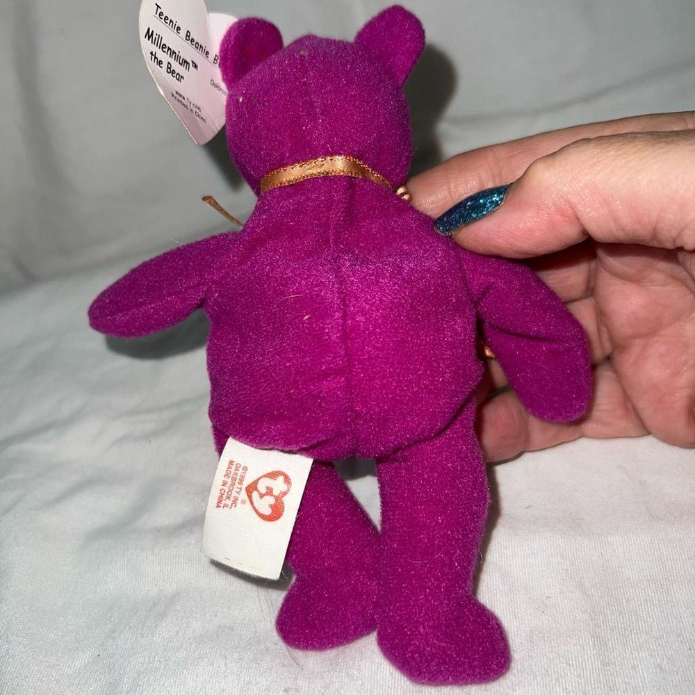 TY vintage McDonalds Teenie Beanie Millennium Bear - Picture 5 of 7